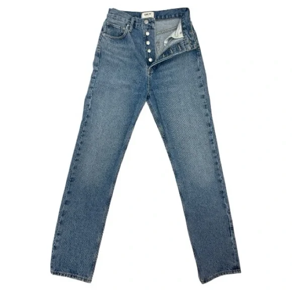 AGOLDE 90's Pinch Waist High Rise Straight Jeans in Navigate Size 24 Button Fly - Picture 4 of 16